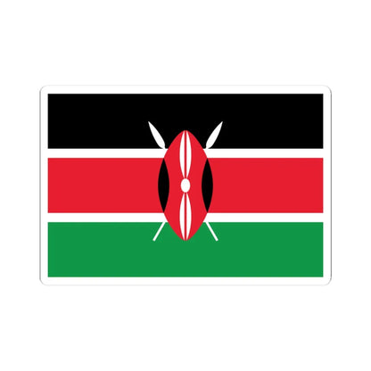 Flag of Kenya WFB 2009 (Kenya) STICKER Vinyl Kiss-Cut Decal 3 Inch White - The Sticker Space