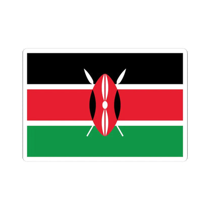Flag of Kenya WFB 2009 (Kenya) STICKER Vinyl Kiss-Cut Decal 4 Inch White - The Sticker Space