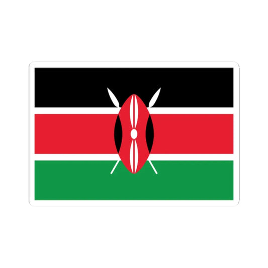 Flag of Kenya WFB (Kenya) STICKER Vinyl Kiss-Cut Decal 2 Inch White - The Sticker Space