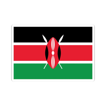 Flag of Kenya WFB (Kenya) STICKER Vinyl Kiss-Cut Decal 3 Inch White - The Sticker Space