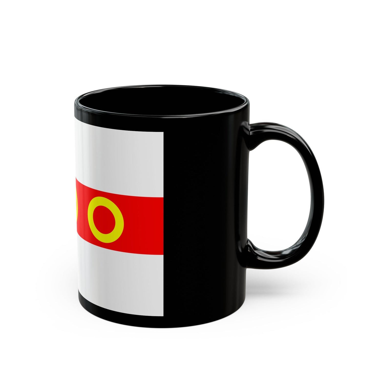 Flag of Kercem Malta - Black Coffee Mug-The Sticker Space