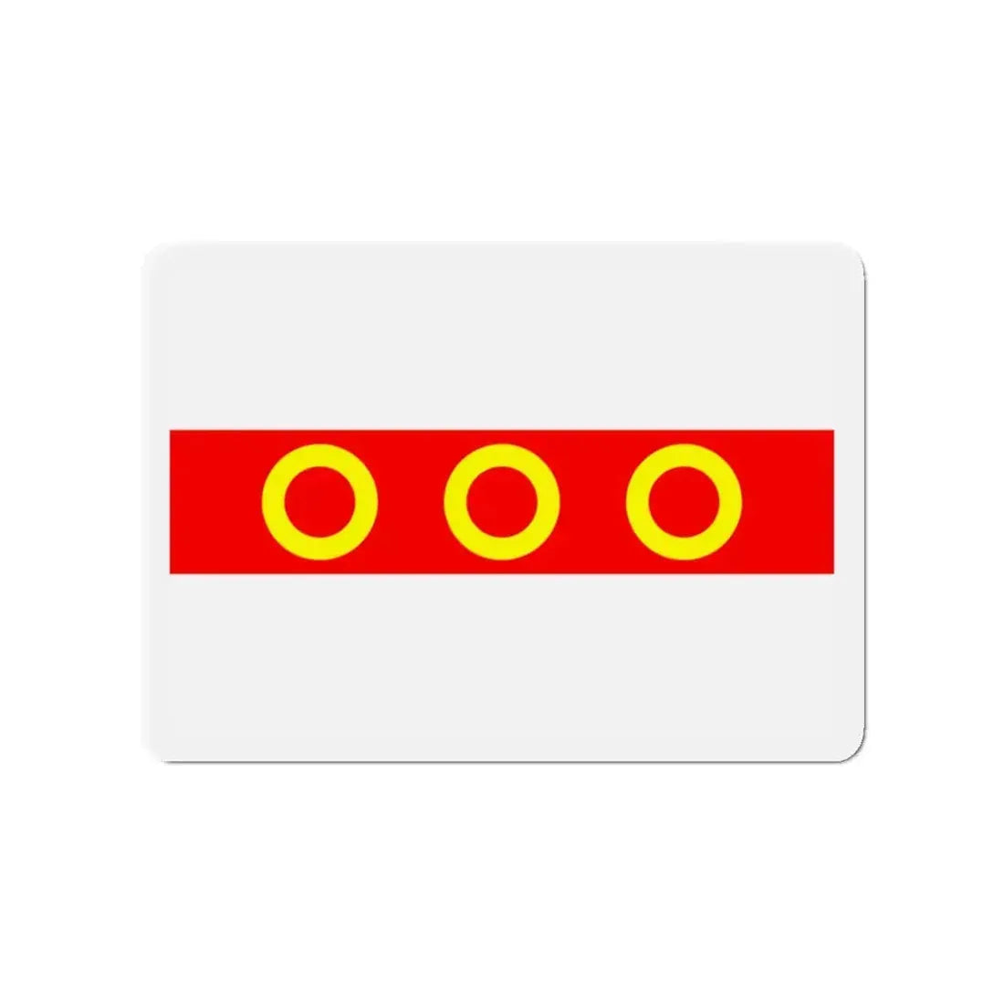 Flag of Kercem Malta - Refrigerator Magnet 3 Inch - The Sticker Space