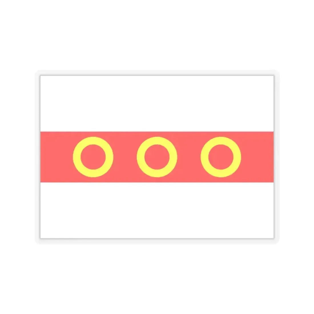 Flag of Kercem Malta - STICKER Vinyl Kiss-Cut Decal 2 Inch Transparent - The Sticker Space