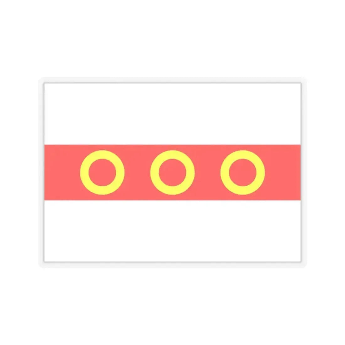 Flag of Kercem Malta - STICKER Vinyl Kiss-Cut Decal 3 Inch Transparent - The Sticker Space