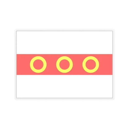 Flag of Kercem Malta - STICKER Vinyl Kiss-Cut Decal 3 Inch Transparent - The Sticker Space