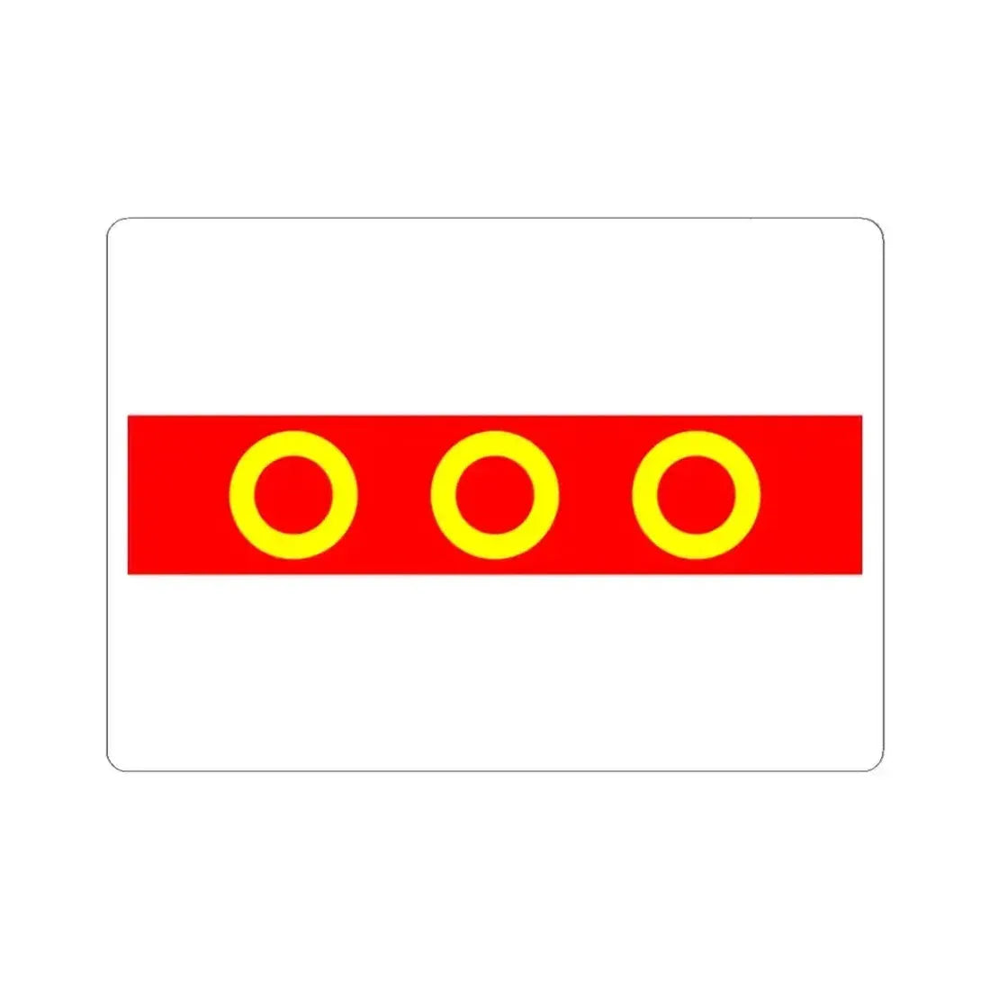 Flag of Kercem Malta - STICKER Vinyl Kiss-Cut Decal 3 Inch White - The Sticker Space