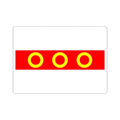 Flag of Kercem Malta - STICKER Vinyl Kiss-Cut Decal 3 Inch White - The Sticker Space