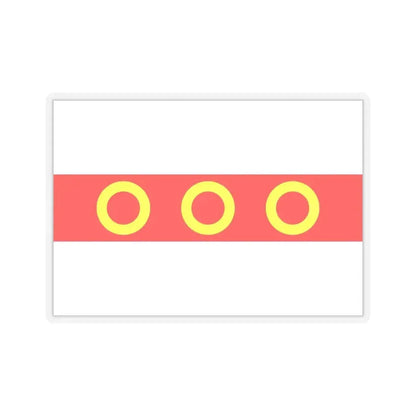 Flag of Kercem Malta - STICKER Vinyl Kiss-Cut Decal 4 Inch Transparent - The Sticker Space