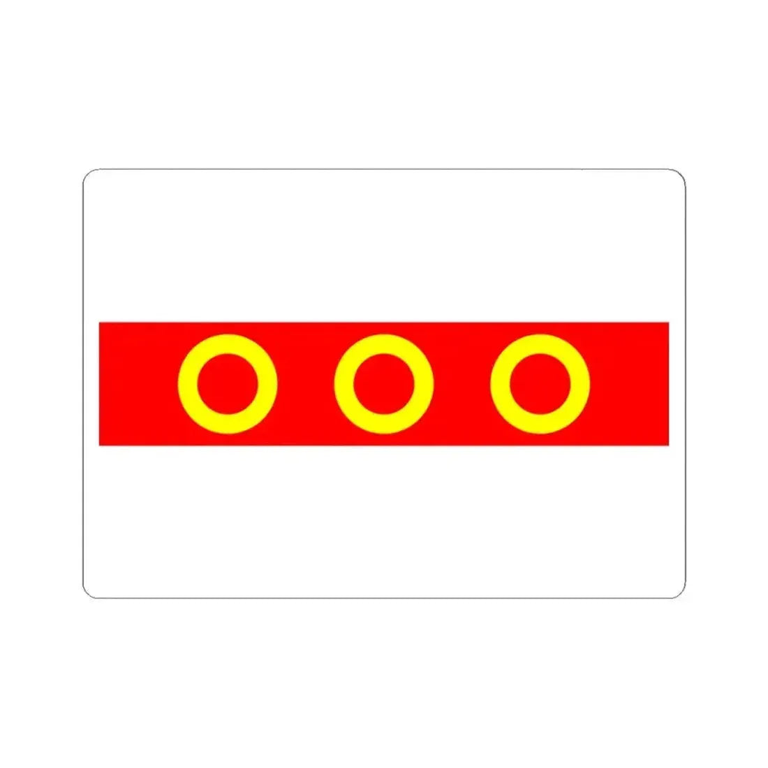 Flag of Kercem Malta - STICKER Vinyl Kiss-Cut Decal 4 Inch White - The Sticker Space