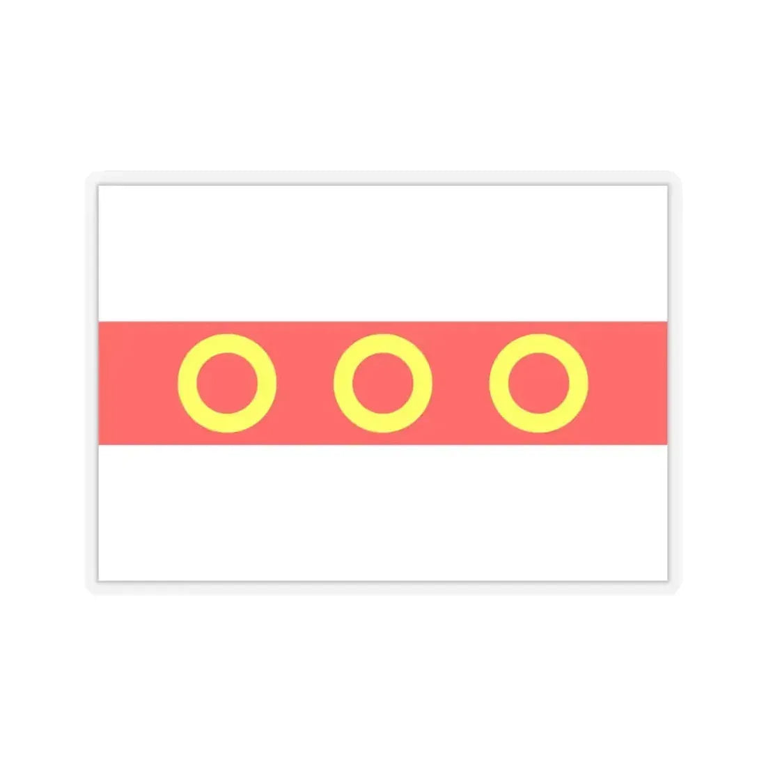 Flag of Kercem Malta - STICKER Vinyl Kiss-Cut Decal 6 Inch Transparent - The Sticker Space