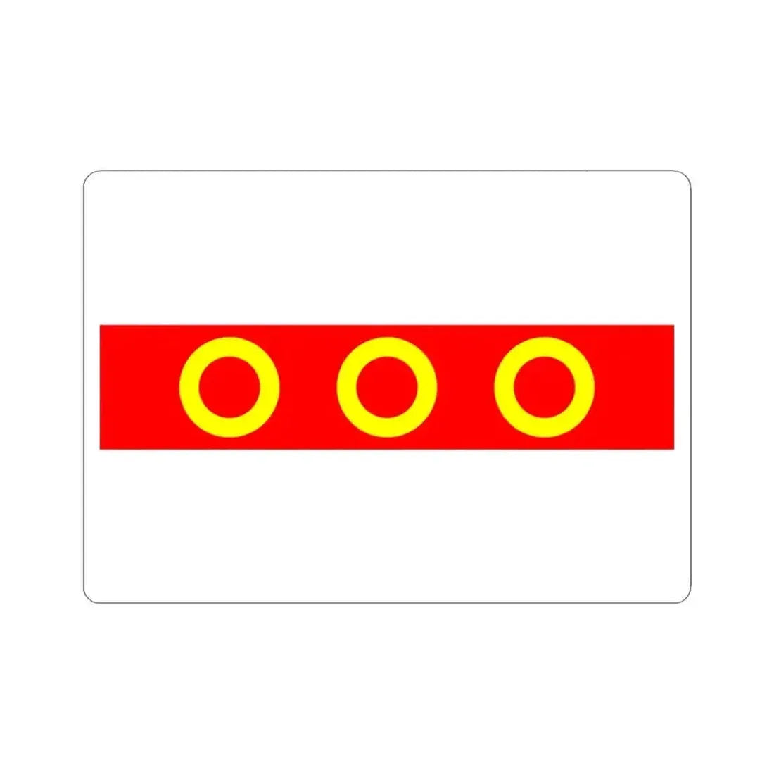 Flag of Kercem Malta - STICKER Vinyl Kiss-Cut Decal 6 Inch White - The Sticker Space