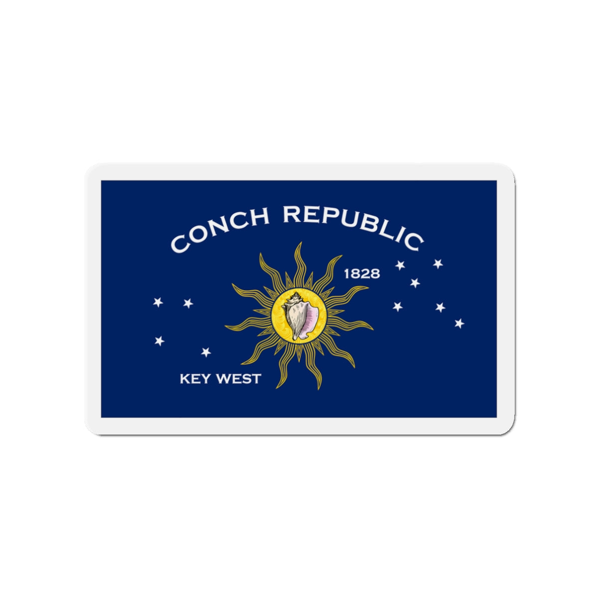 Flag of Key West Florida - Die-Cut Magnet-3" x 3"-The Sticker Space