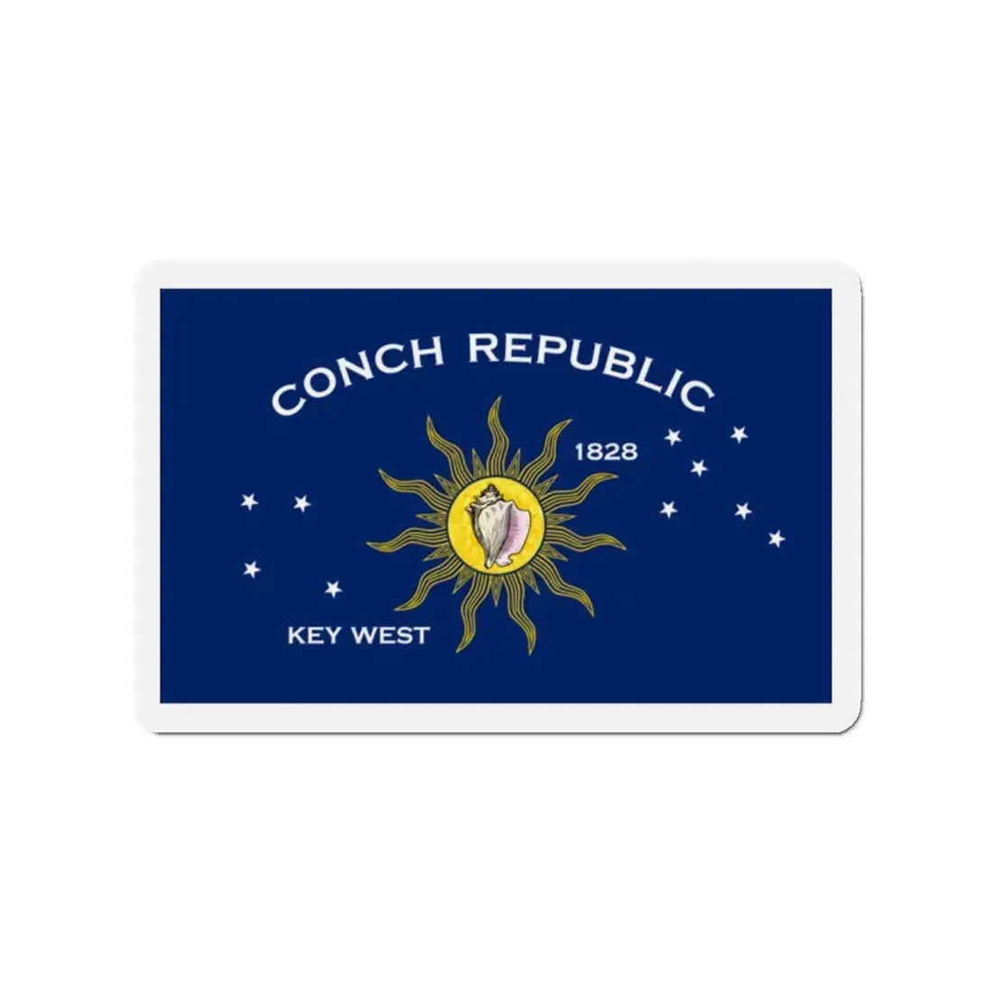 Flag of Key West Florida - Refrigerator Magnet 2 Inch - The Sticker Space