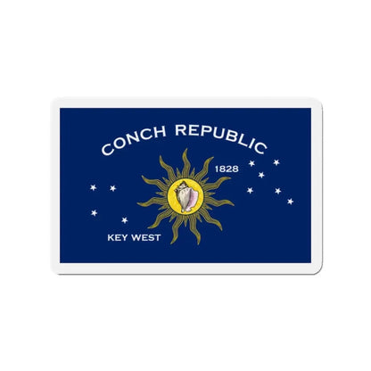 Flag of Key West Florida - Refrigerator Magnet 2 Inch - The Sticker Space