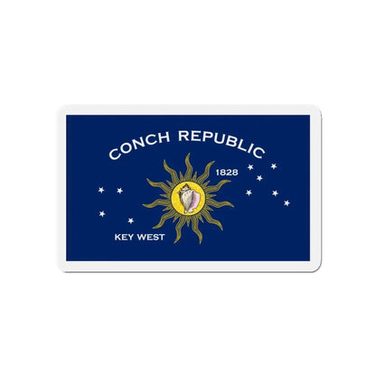Flag of Key West Florida - Refrigerator Magnet 4 Inch - The Sticker Space