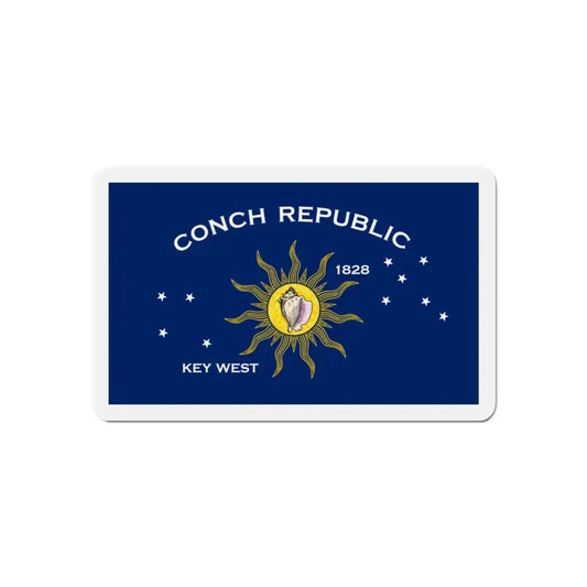 Flag of Key West Florida - Refrigerator Magnet 6 Inch - The Sticker Space
