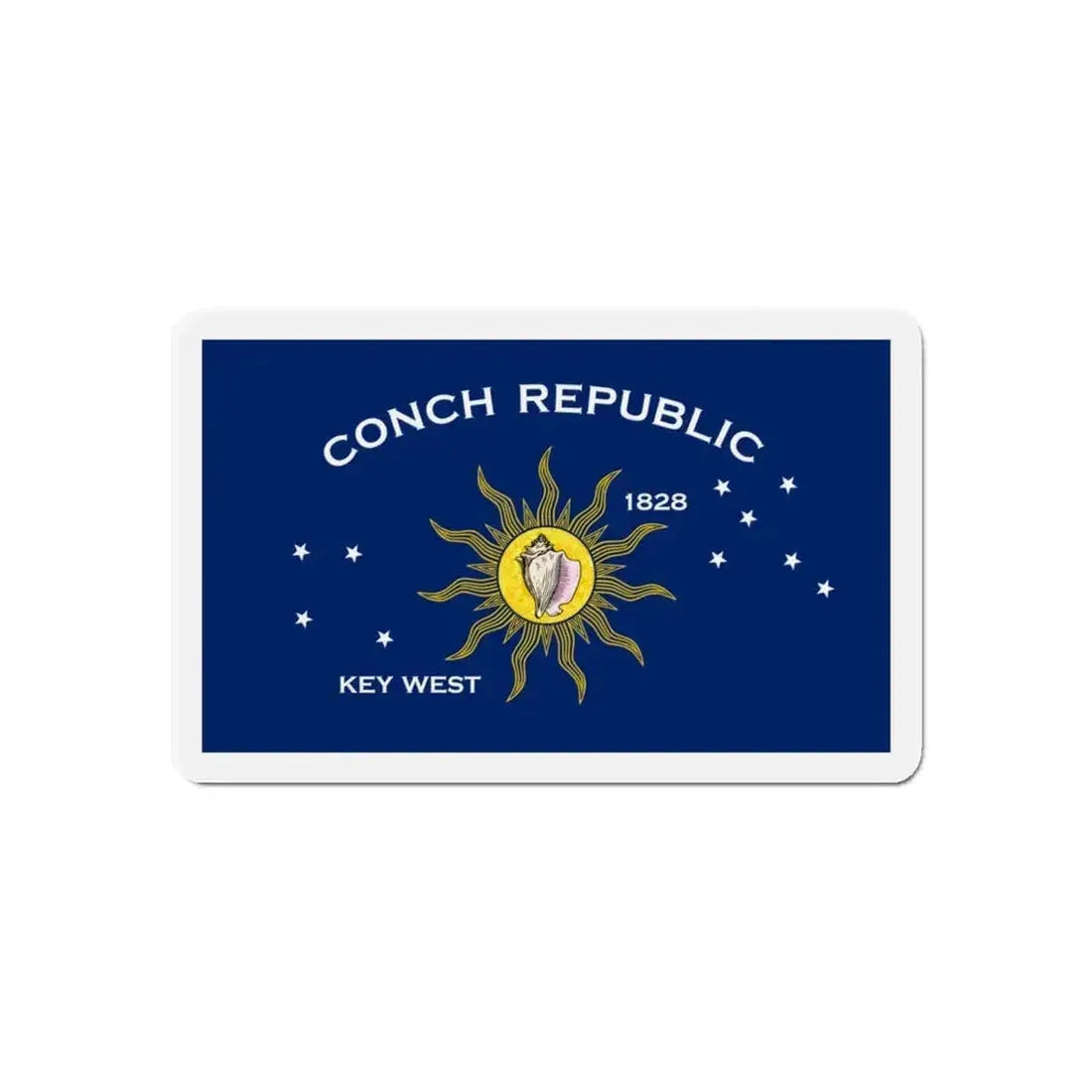 Flag of Key West Florida - Refrigerator Magnet - The Sticker Space