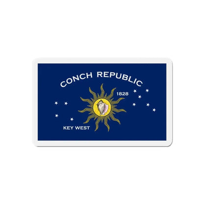 Flag of Key West Florida - Refrigerator Magnet - The Sticker Space