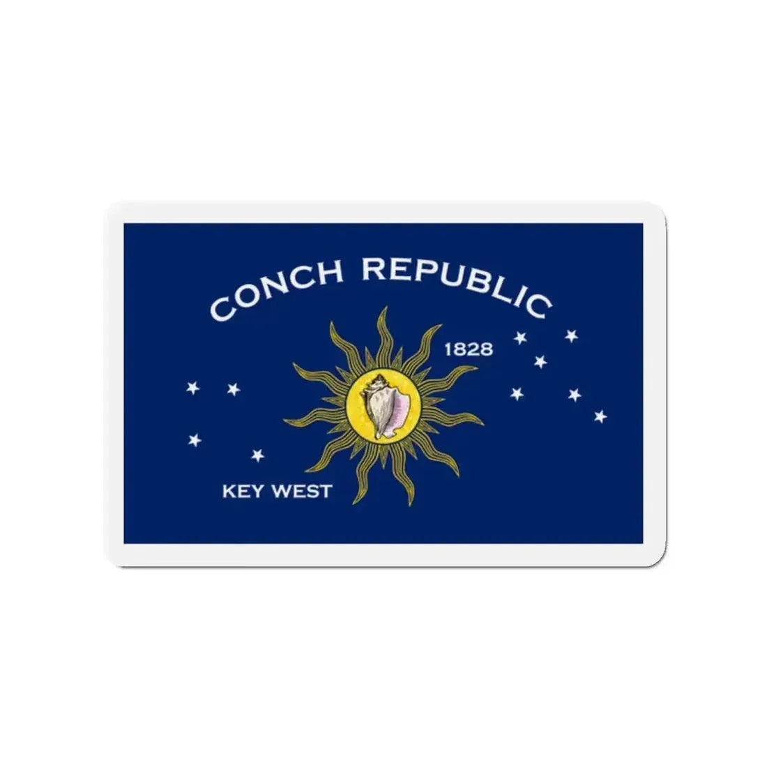 Flag of Key West Florida - Refrigerator Magnet - The Sticker Space