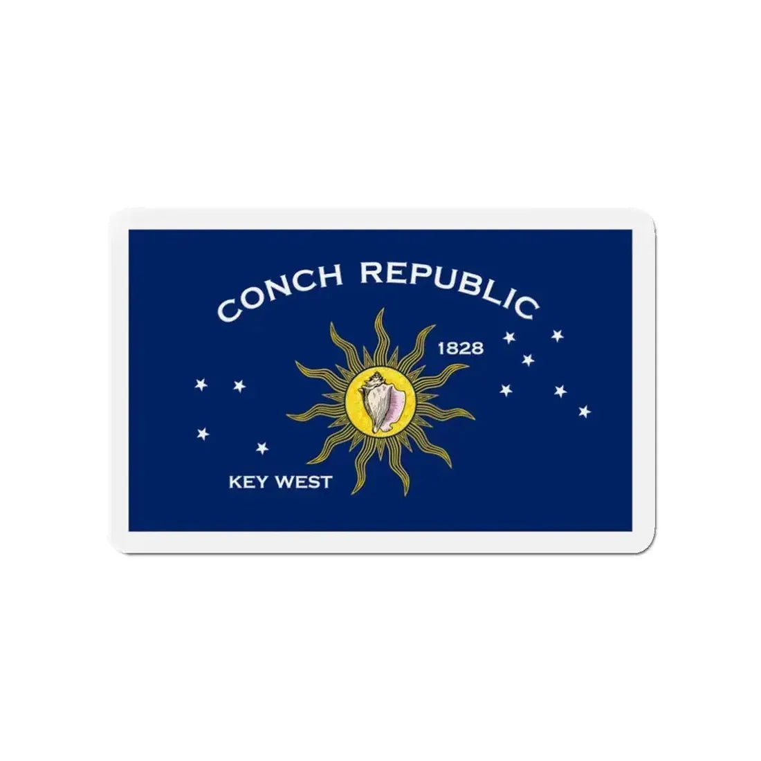 Flag of Key West Florida - Refrigerator Magnet - The Sticker Space