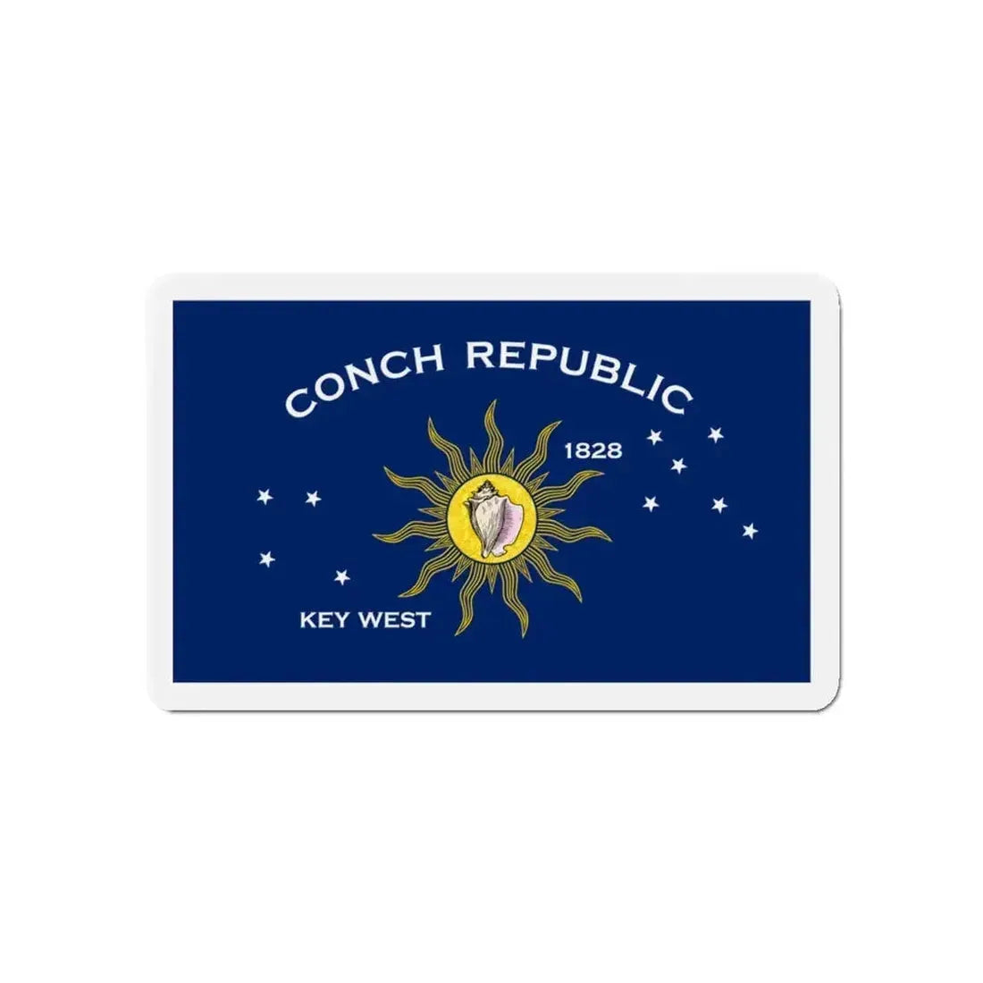 Flag of Key West Florida - Refrigerator Magnet - The Sticker Space
