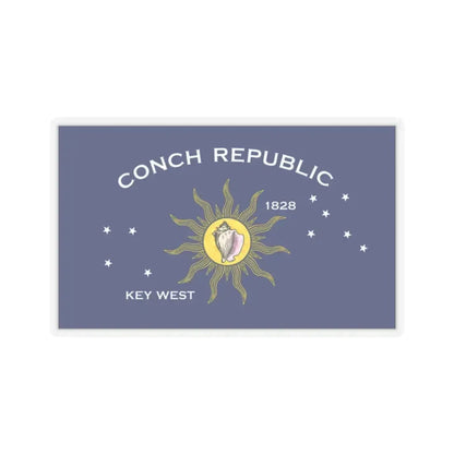 Flag of Key West, Florida - STICKER Vinyl Kiss-Cut Decal 2 Inch Transparent - The Sticker Space