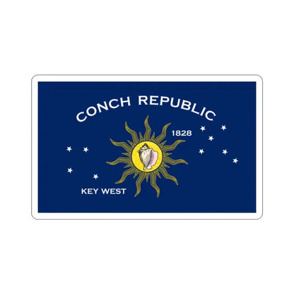 Flag of Key West Florida USA STICKER Vinyl Die-Cut Decal 2 Inch - The Sticker Space