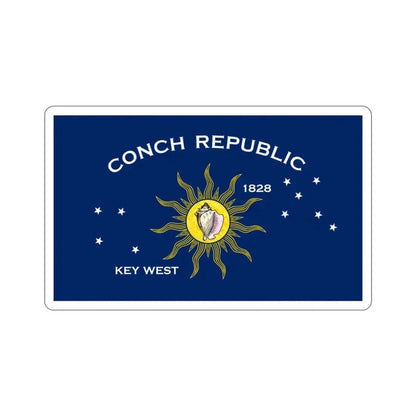 Flag of Key West Florida USA STICKER Vinyl Die-Cut Decal 3 Inch - The Sticker Space
