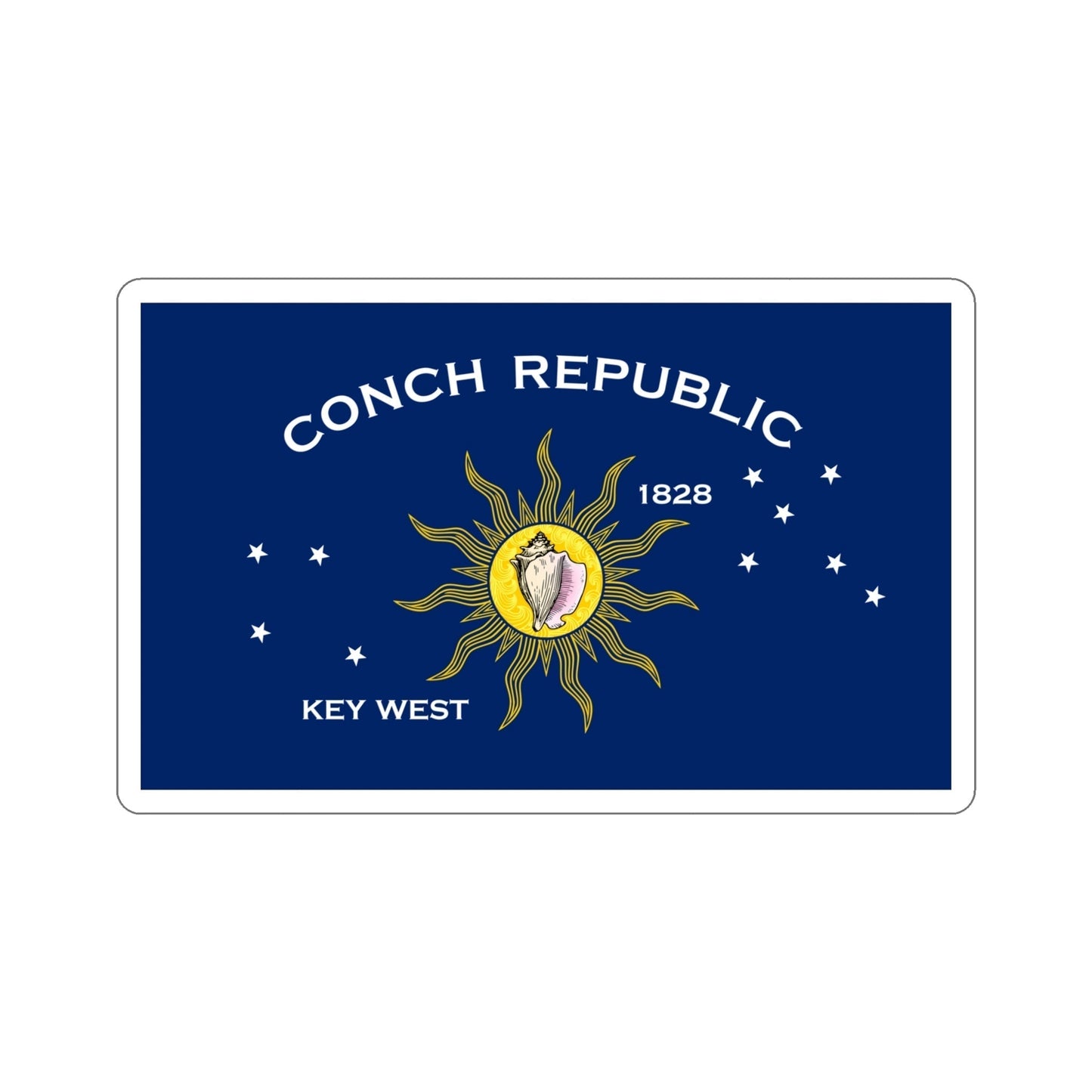 Flag of Key West Florida USA STICKER Vinyl Die-Cut Decal-5 Inch-The Sticker Space