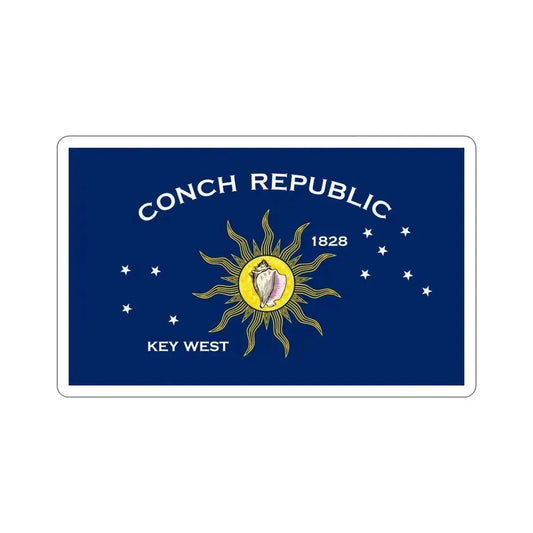 Flag of Key West Florida USA STICKER Vinyl Die-Cut Decal 6 Inch - The Sticker Space