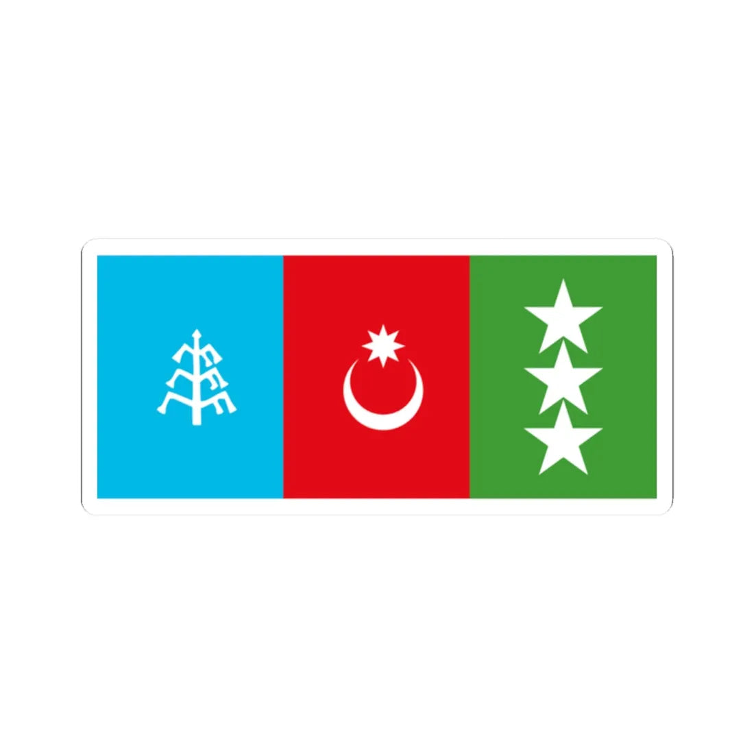 Flag of Khalaj People Fictive (Iran) STICKER Vinyl Kiss-Cut Decal 2 Inch White - The Sticker Space