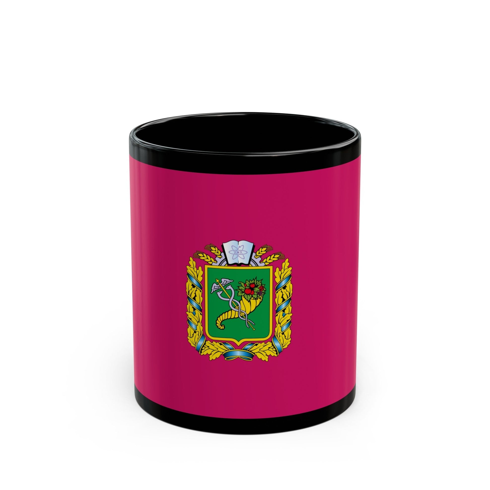 Flag of Kharkiv Oblast Ukraine - Black Coffee Mug-11oz-The Sticker Space