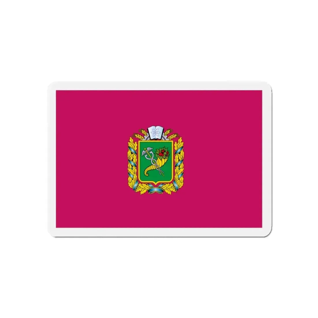 Flag of Kharkiv Oblast Ukraine - Refrigerator Magnet 4 Inch - The Sticker Space