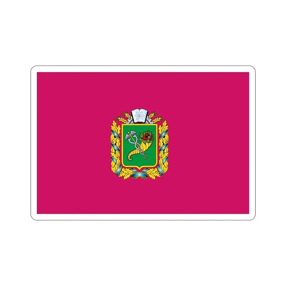 Flag of Kharkiv Oblast Ukraine STICKER Vinyl Die-Cut Decal 5 Inch - The Sticker Space