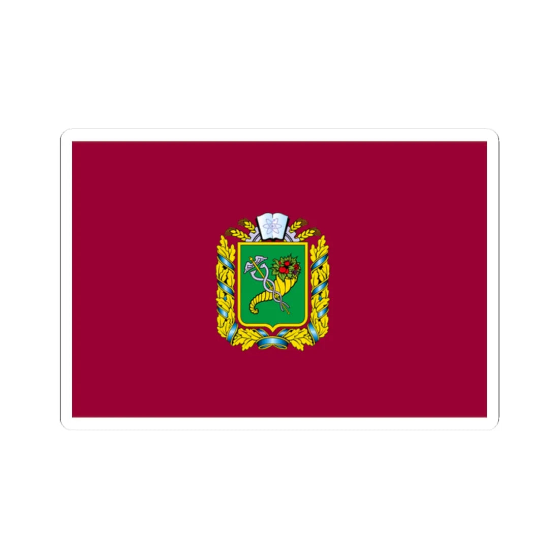 Flag of Kharkiv Oblast (Ukraine) STICKER Vinyl Kiss-Cut Decal 2 Inch White - The Sticker Space