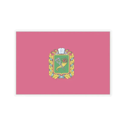 Flag of Kharkiv Oblast Ukraine - STICKER Vinyl Kiss-Cut Decal 3 Inch Transparent - The Sticker Space