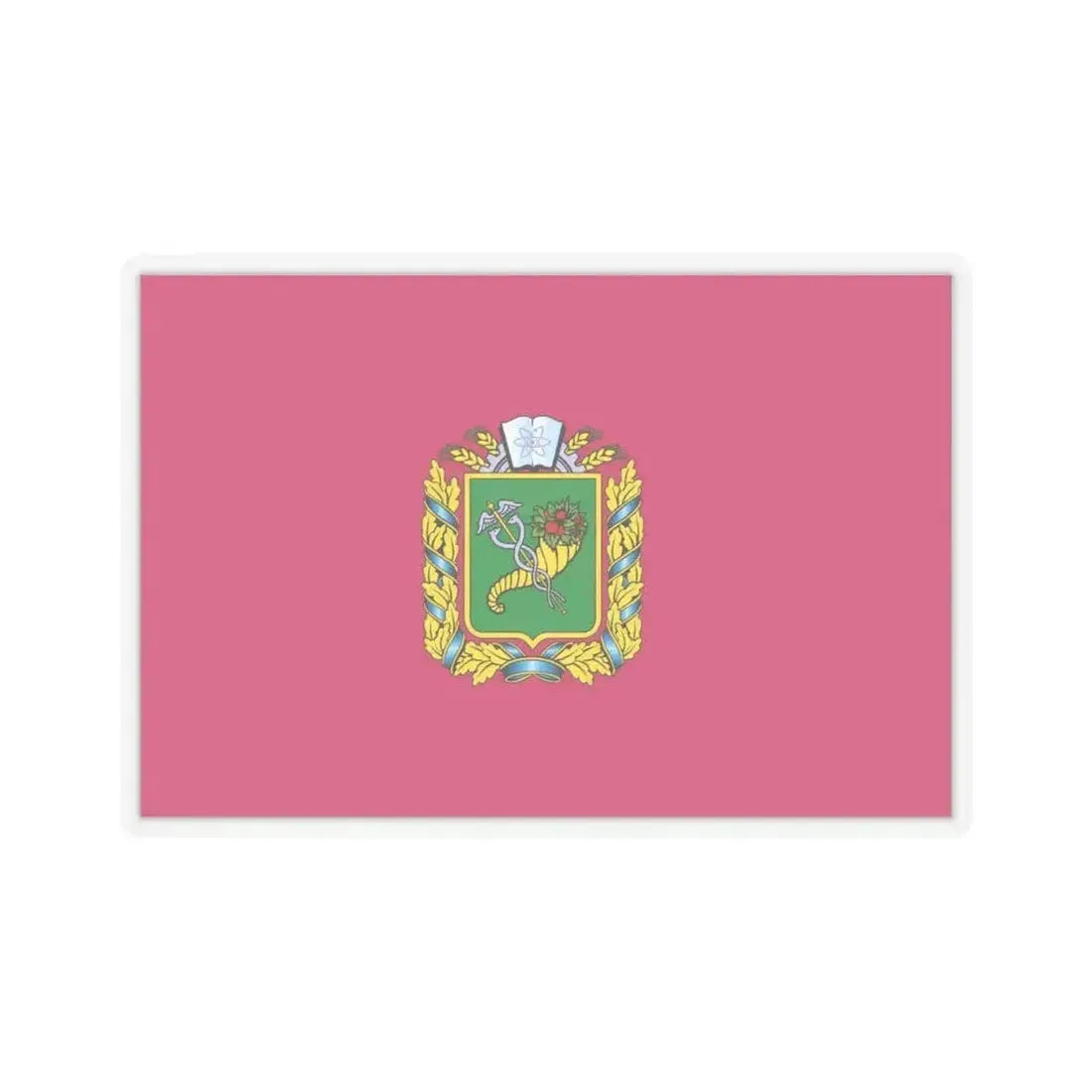 Flag of Kharkiv Oblast Ukraine - STICKER Vinyl Kiss-Cut Decal 4 Inch Transparent - The Sticker Space