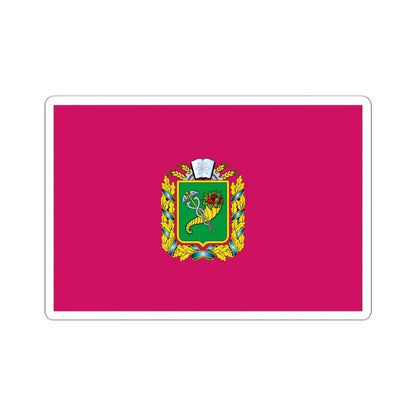 Flag of Kharkiv Oblast Ukraine - STICKER Vinyl Kiss-Cut Decal 6 Inch White - The Sticker Space