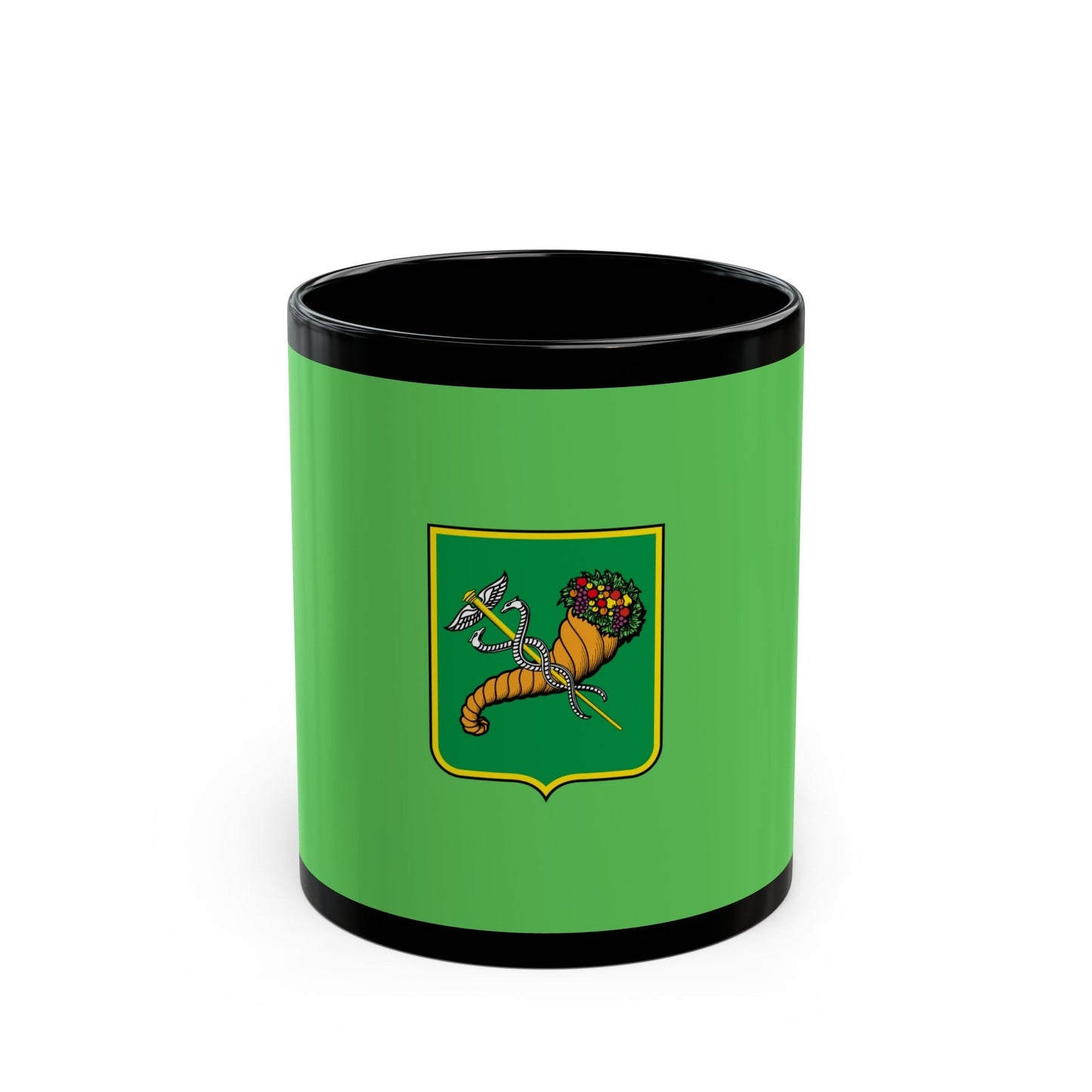 Flag of Kharkiv Ukraine - Black Coffee Mug-11oz-The Sticker Space