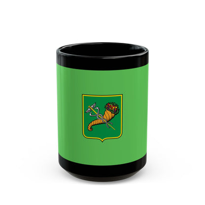 Flag of Kharkiv Ukraine - Black Coffee Mug-15oz-The Sticker Space