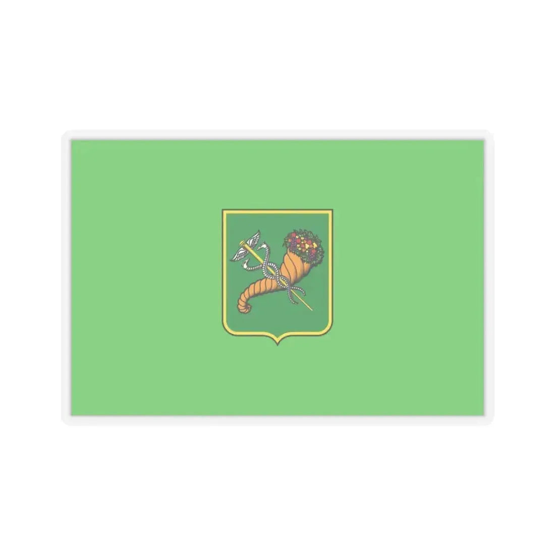 Flag of Kharkiv Ukraine - STICKER Vinyl Kiss-Cut Decal 3 Inch Transparent - The Sticker Space