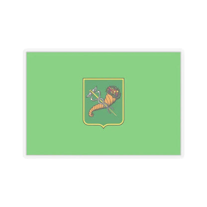 Flag of Kharkiv Ukraine - STICKER Vinyl Kiss-Cut Decal 3 Inch Transparent - The Sticker Space