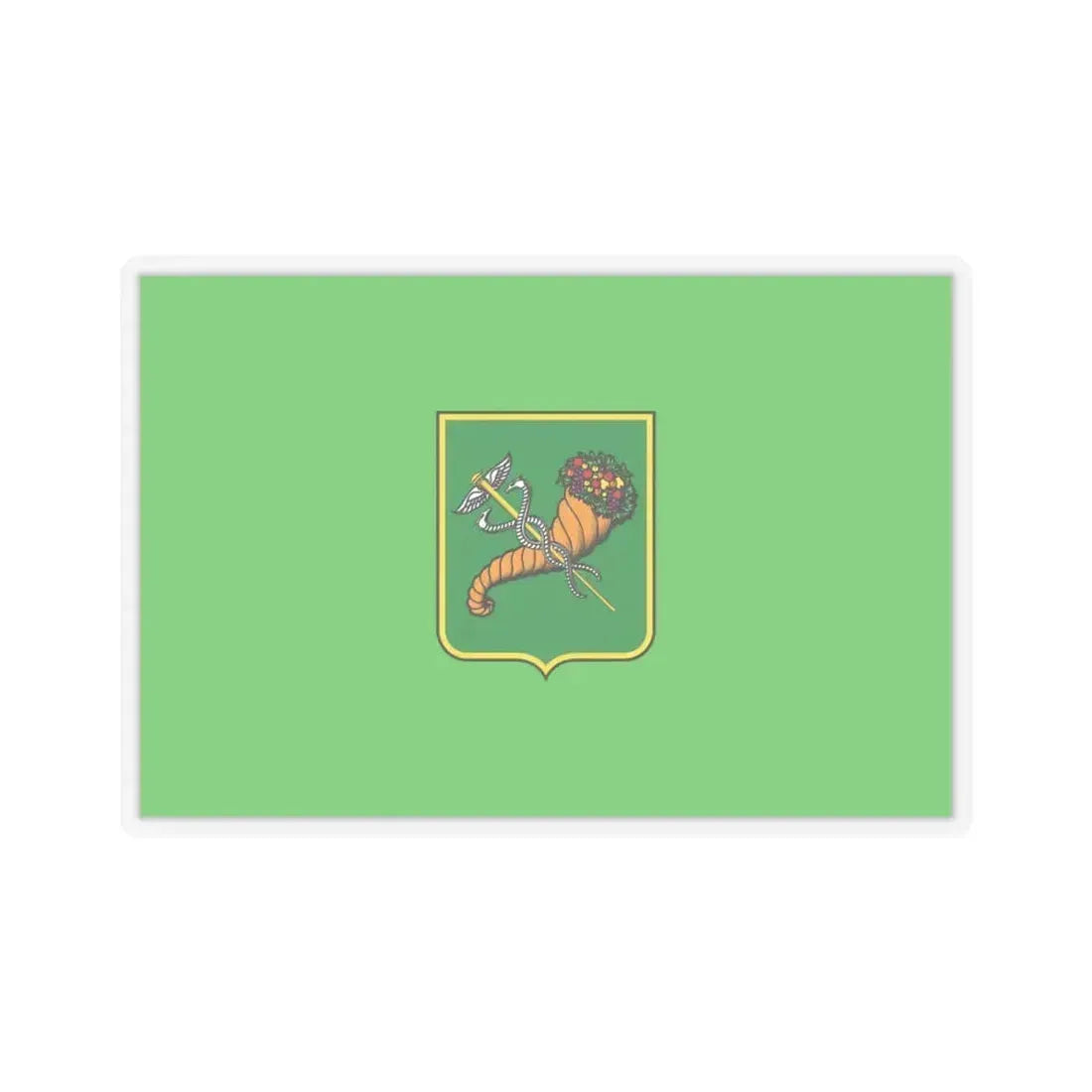Flag of Kharkiv Ukraine - STICKER Vinyl Kiss-Cut Decal 4 Inch Transparent - The Sticker Space