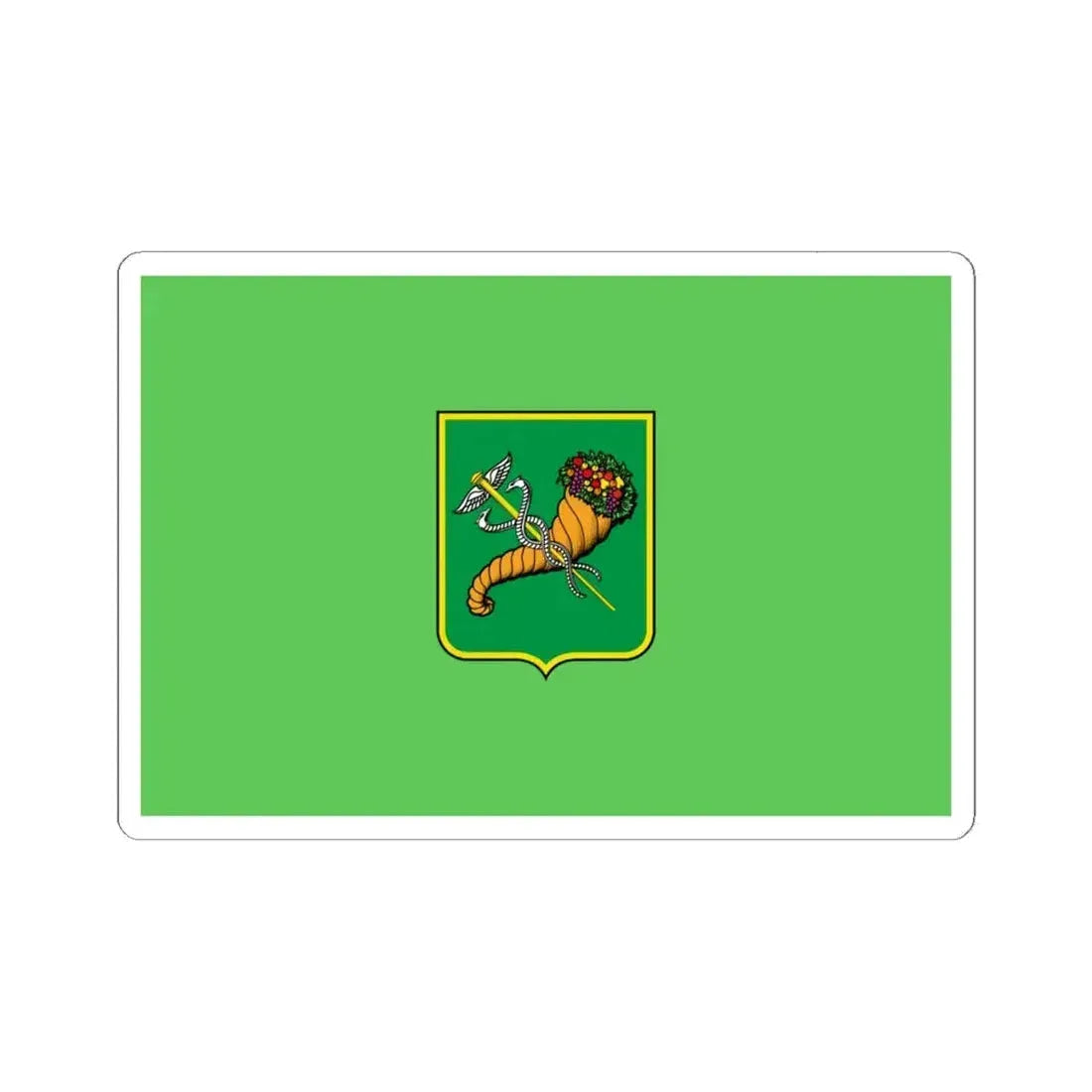 Flag of Kharkiv Ukraine - STICKER Vinyl Kiss-Cut Decal 6 Inch White - The Sticker Space