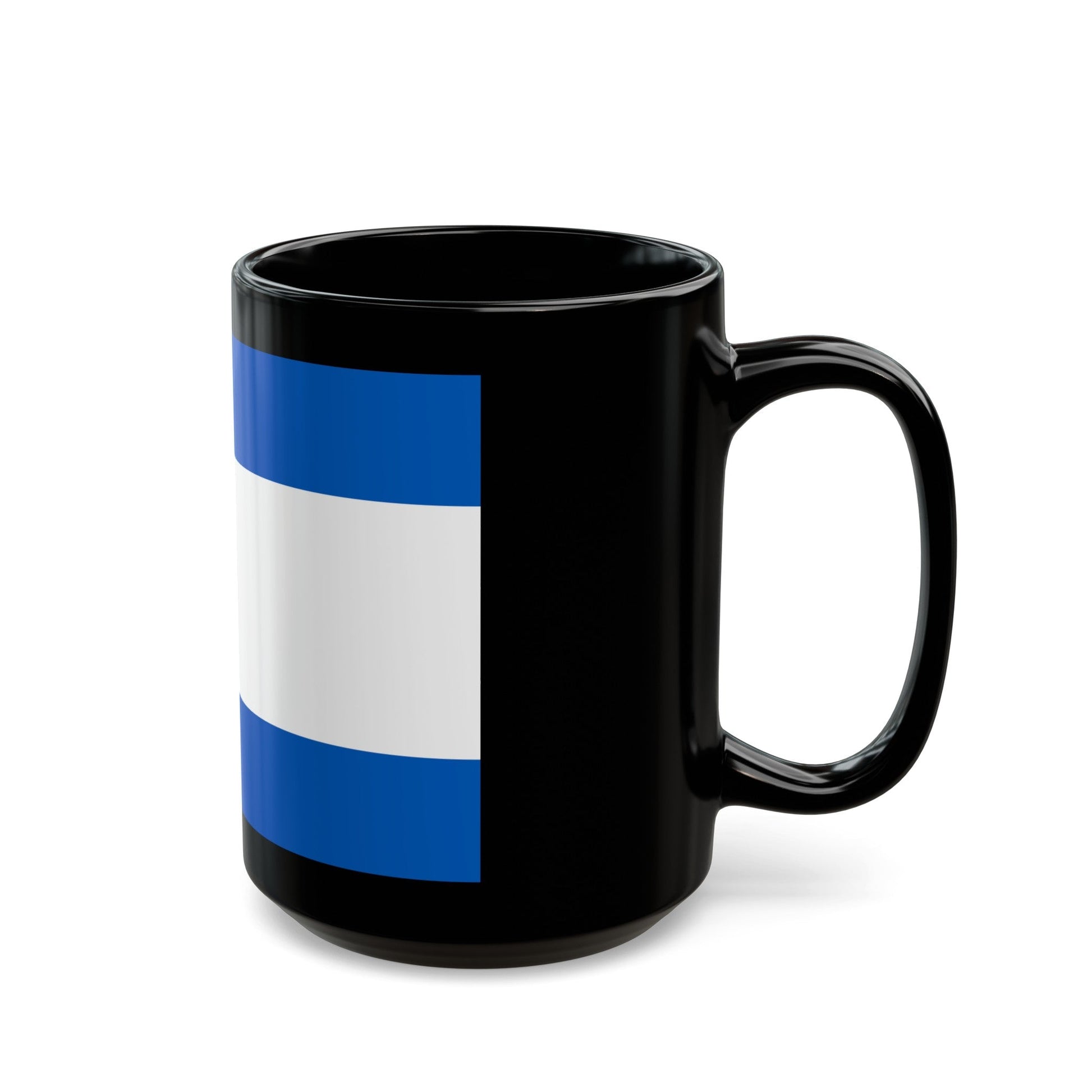 Flag of Kherson Oblast Ukraine - Black Coffee Mug-The Sticker Space