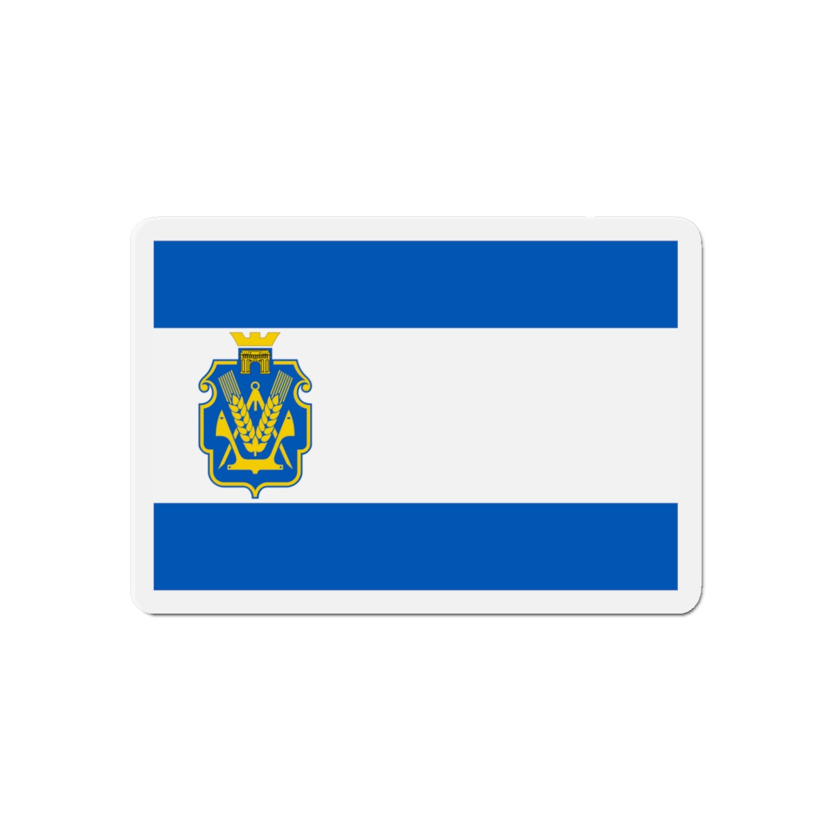 Flag of Kherson Oblast Ukraine - Die-Cut Magnet-6 × 6"-The Sticker Space