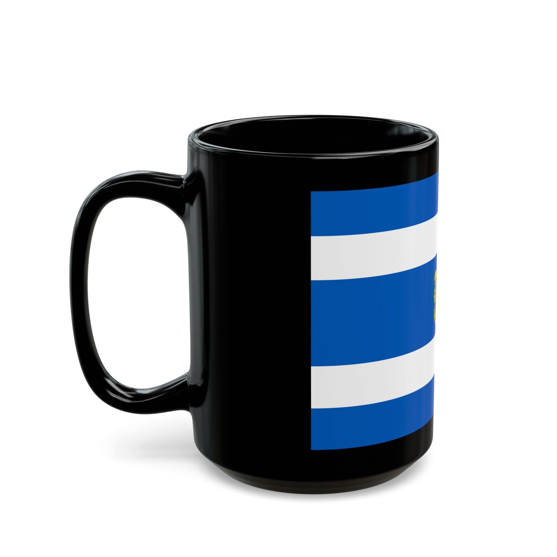 Flag of Kherson Ukraine - Black Coffee Mug-The Sticker Space