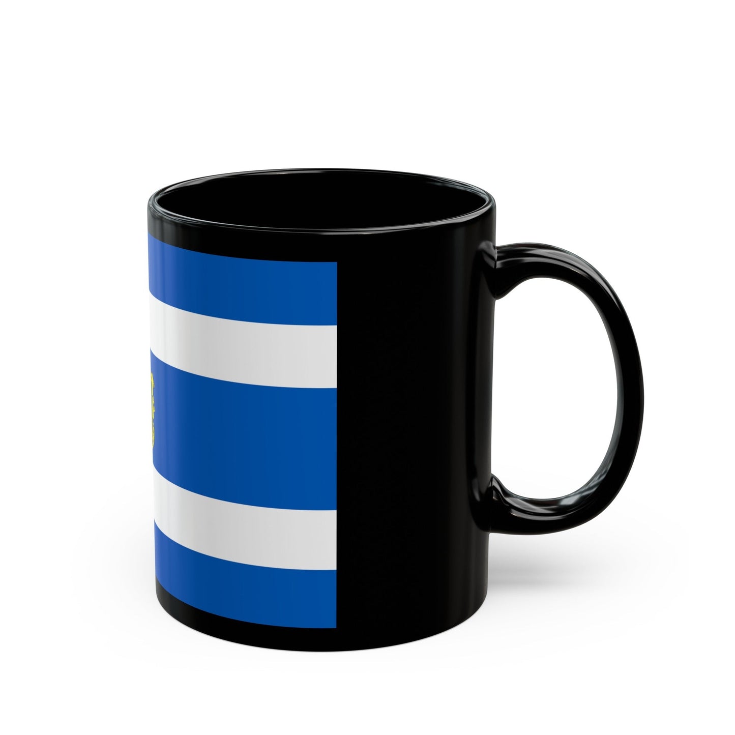 Flag of Kherson Ukraine - Black Coffee Mug-The Sticker Space