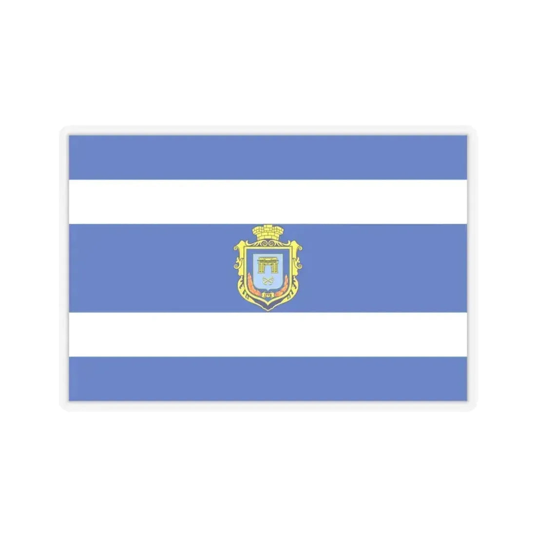 Flag of Kherson Ukraine - STICKER Vinyl Kiss-Cut Decal 4 Inch Transparent - The Sticker Space