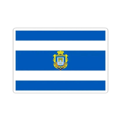 Flag of Kherson Ukraine - STICKER Vinyl Kiss-Cut Decal 4 Inch White - The Sticker Space